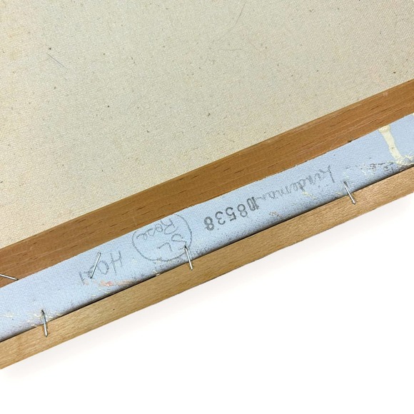 Vintage Original Framed Painting Girl Looking at the Sea Canvas 24x10 - Picture 10 of 10